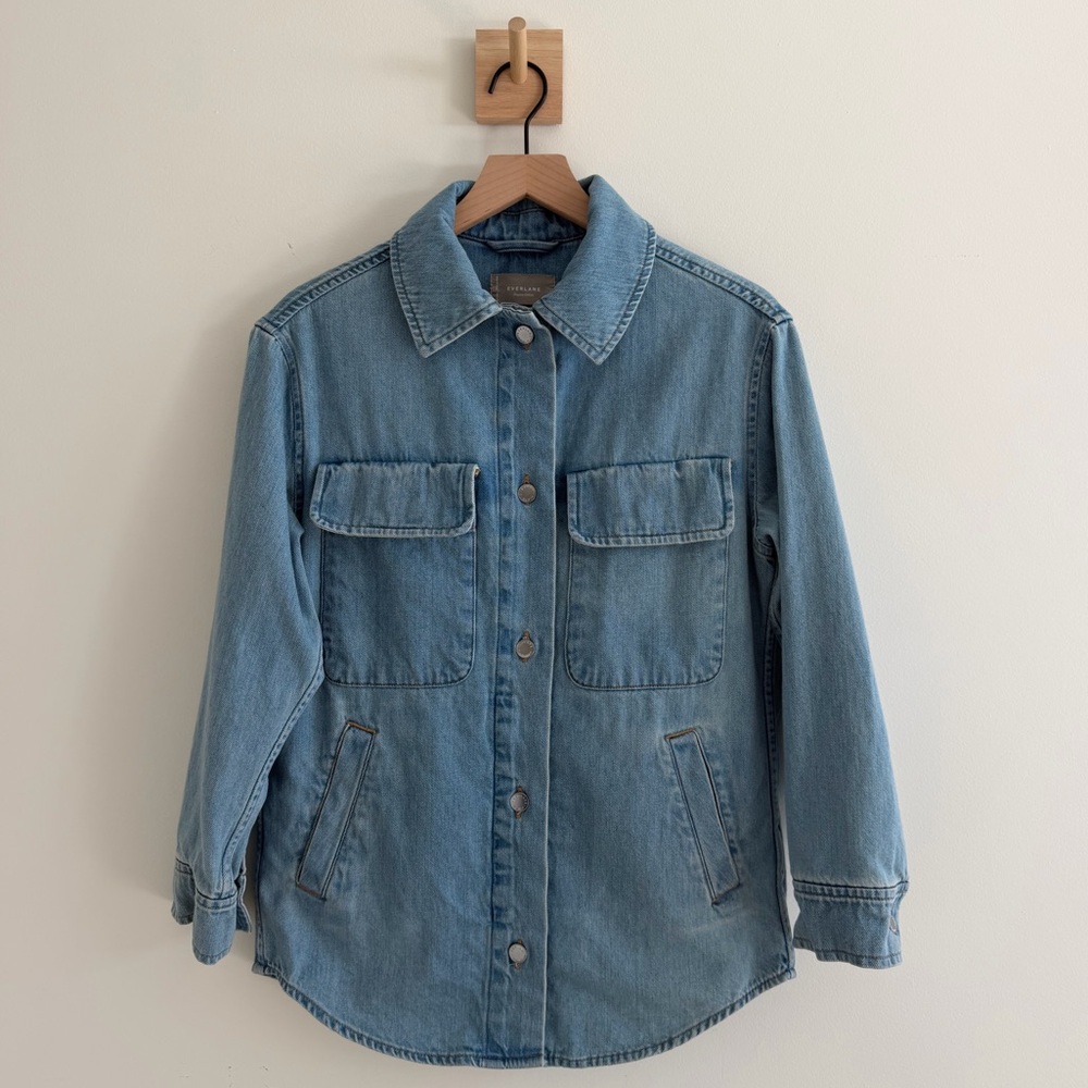 Everlane Light Blue Denim Overshirt Jacket